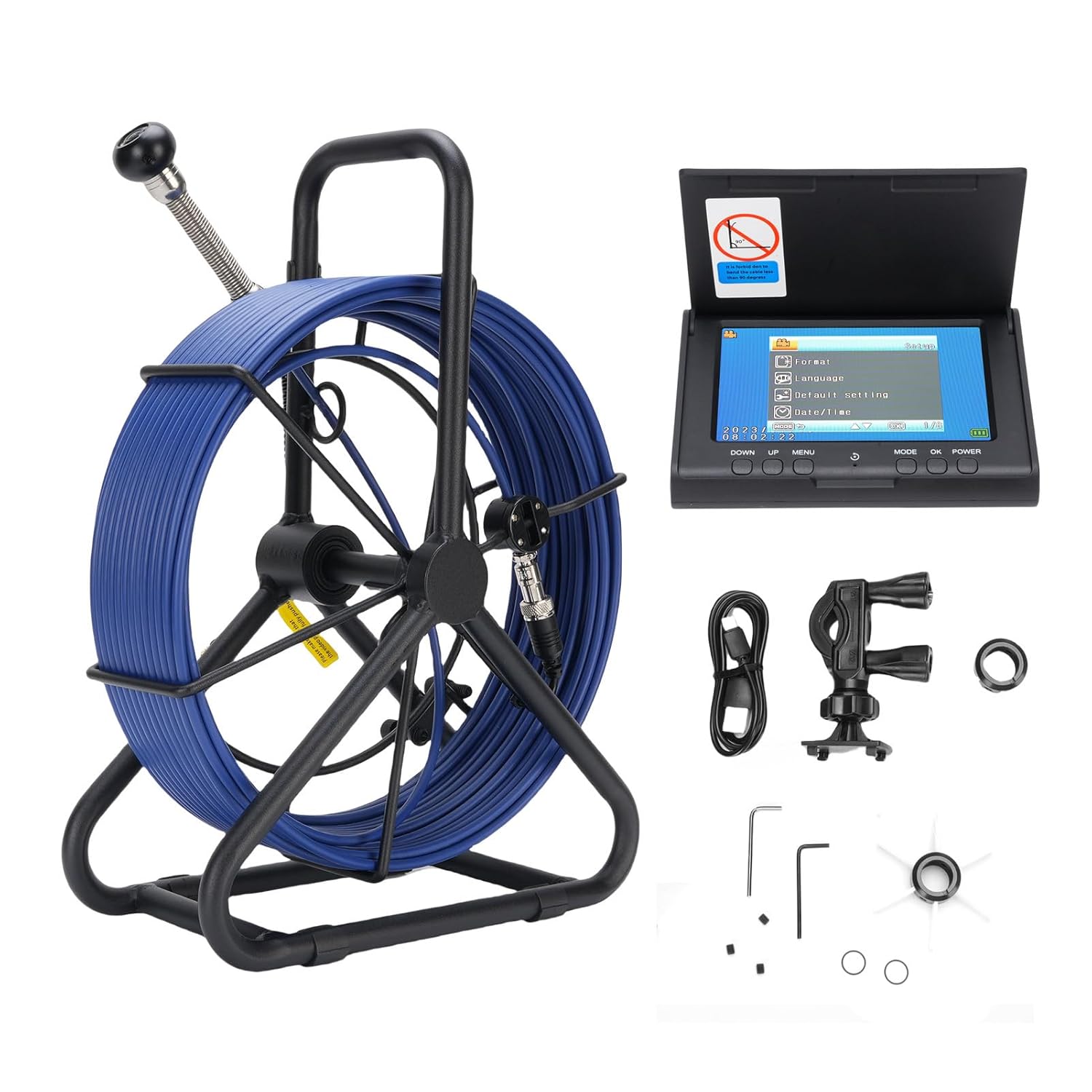 LiebeWH Sewer Camera 30M 1080P HD 4.3 Inch Screen with DVR Recording IP68 Water Proof Drain Pipe Inspection Camera 18mm Probe