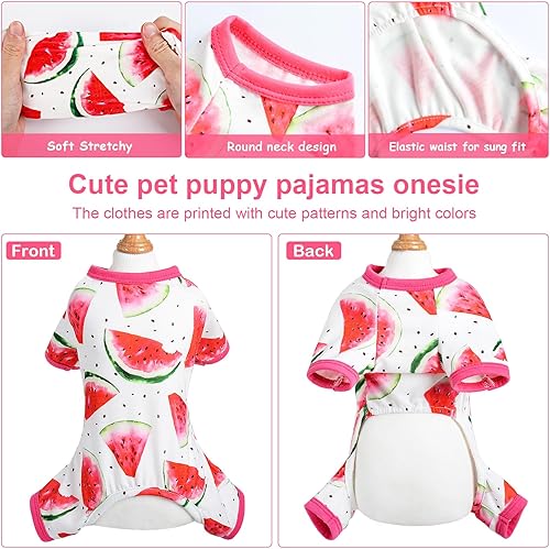 Miniatura 6 de Pijamas para perros pequeños, niñas y niños, ropa de verano para perros, camisa para cachorros, pijamas suaves para perritos, mameluco para yorkie,