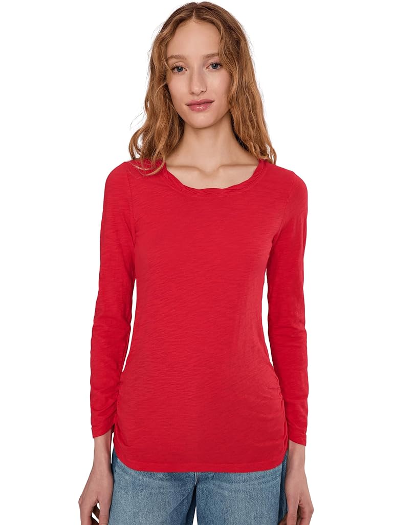 Red Mod-o-doc Long Sleeve Twisted Scoopneck Tee