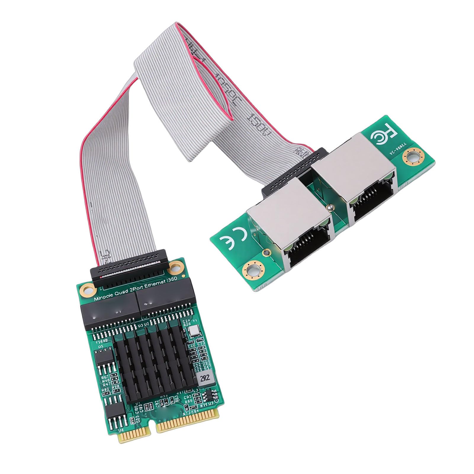 Adattatore RJ45 Mini PCIe Gigabit Ethernet a Doppia Porta per PC Industriale, Controller I350 della Scheda di Rete per Computer Desktop