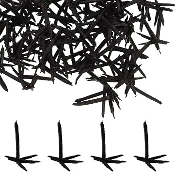 Homoyoyo 100pcs Realistic Plastic Bird Feet for Carvings - Black Crow Feet Raven Claws, Plastic Crow Claw Parts for DIY Bird Making, Halloween Crafts, Gothic Decor Accessories