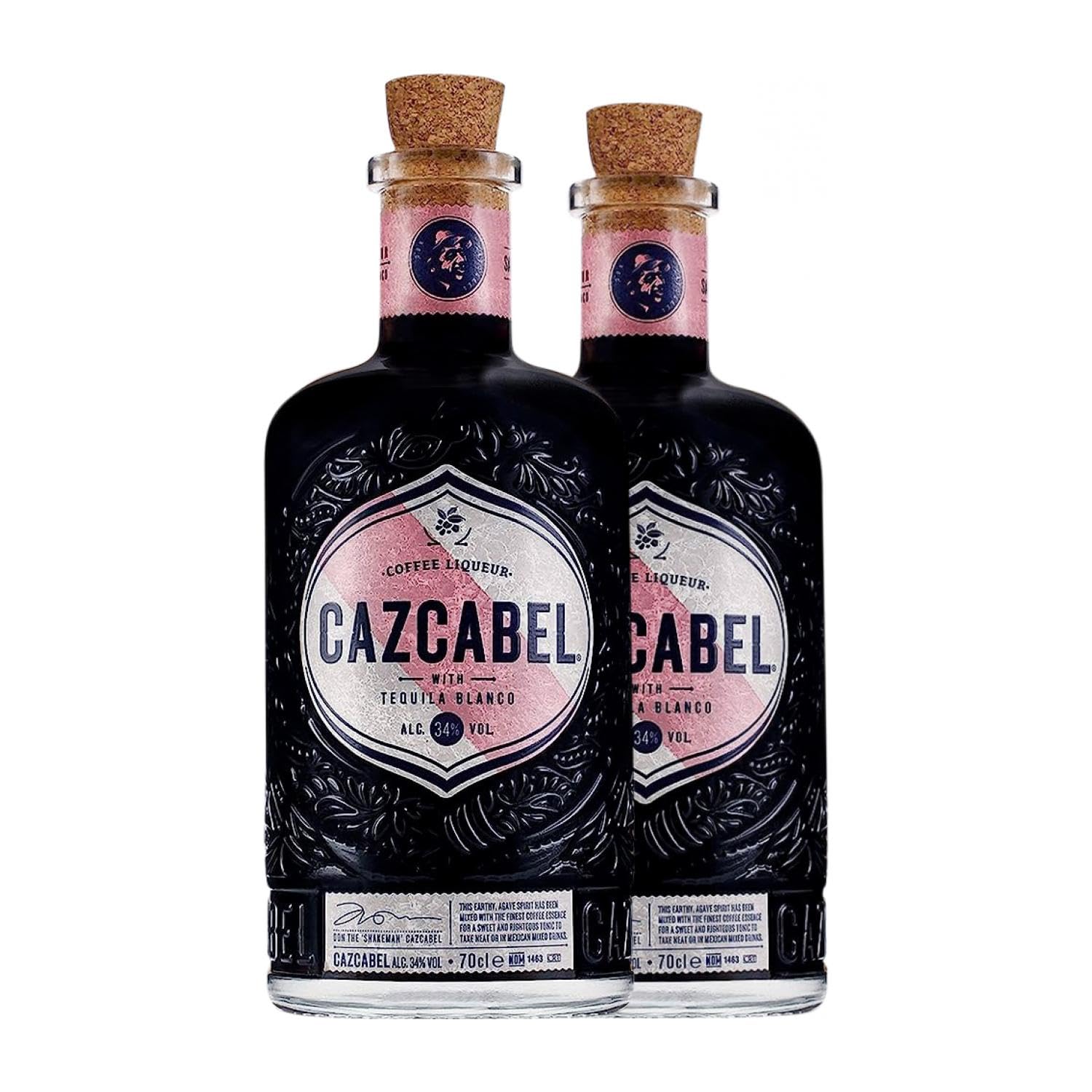 Licores Cazcabel. Coffee Liqueur with Tequila Blanco 70 cl (Caja de 2 Botellas de 70 cl)