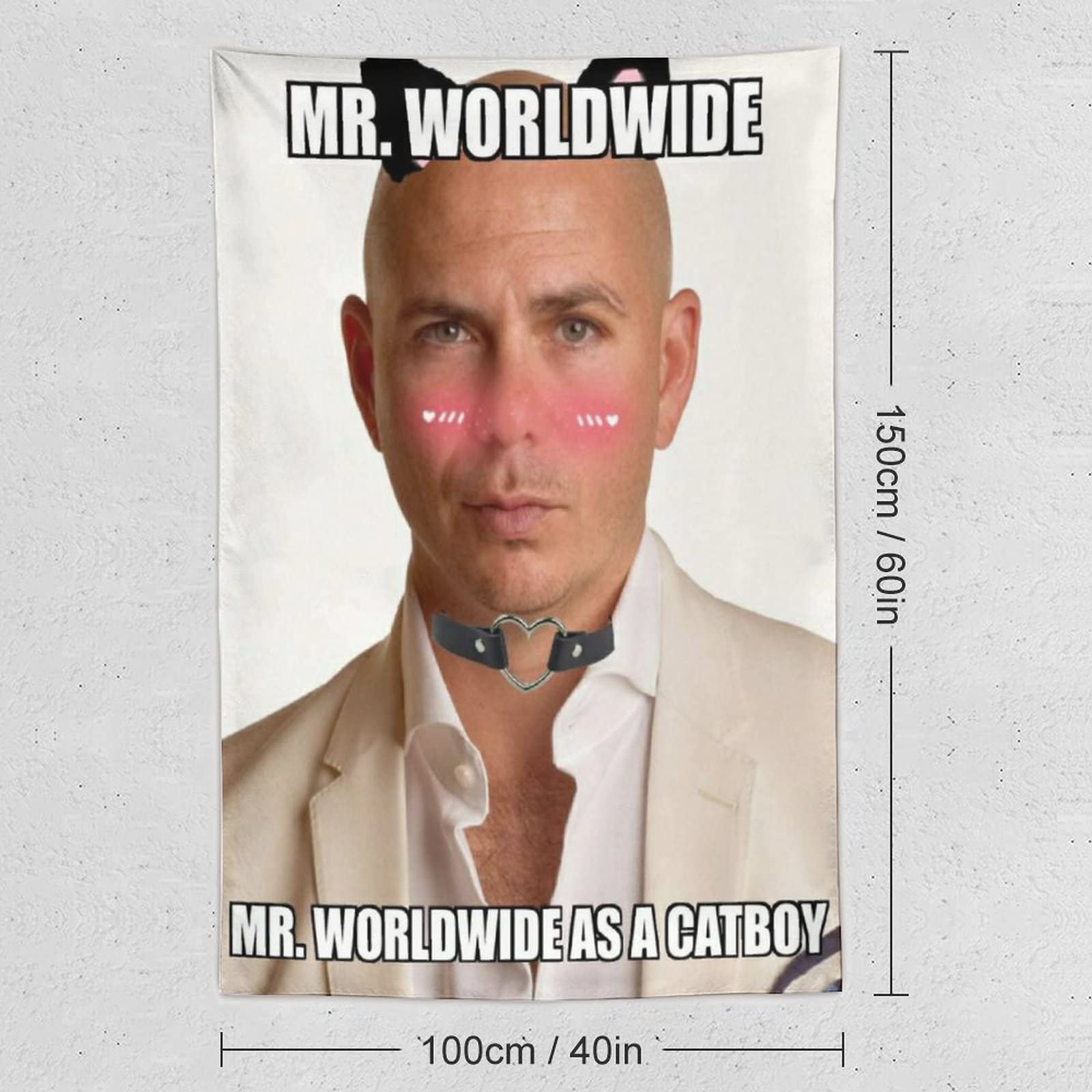 Mr Worldwide Tapisserie Wandbehang 150x130cm - Meme Dekoration Für Wohnung