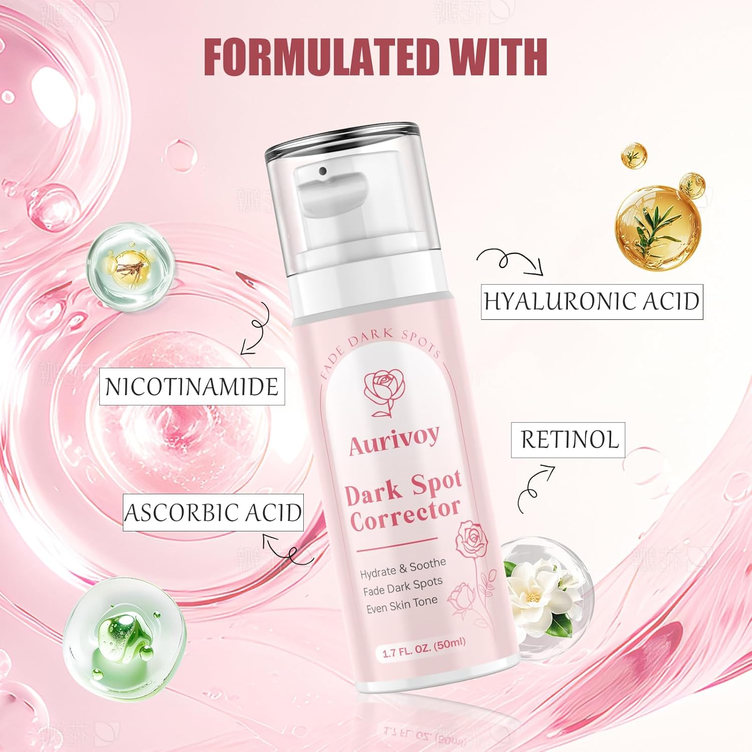 Dark Spot Remover for Face and Body - Dark Spot Corrector Serum for Face - Sun Spots, Age Spots, Freckles & Melasma Remover - Brown Spot Corrector Evens Skin Tone for All Skin Type 1.7 Fl Oz