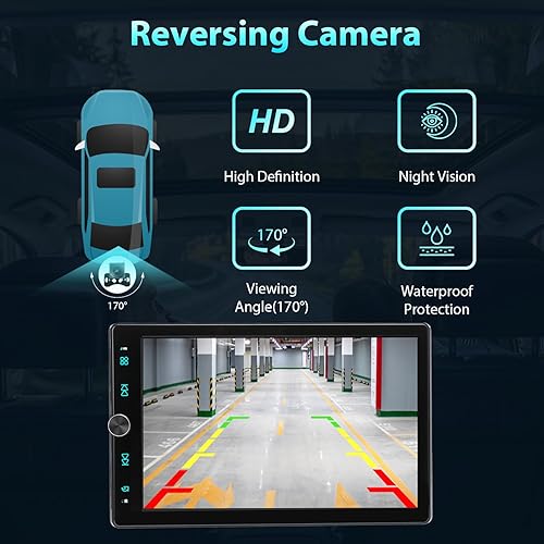 Miniatura 6 de Pantalla táctil de radio de coche de un solo DIN (giratoria de 10.4 pulgadas) compatible con Apple CarPlay inalámbrico Android Auto estéreo de coche