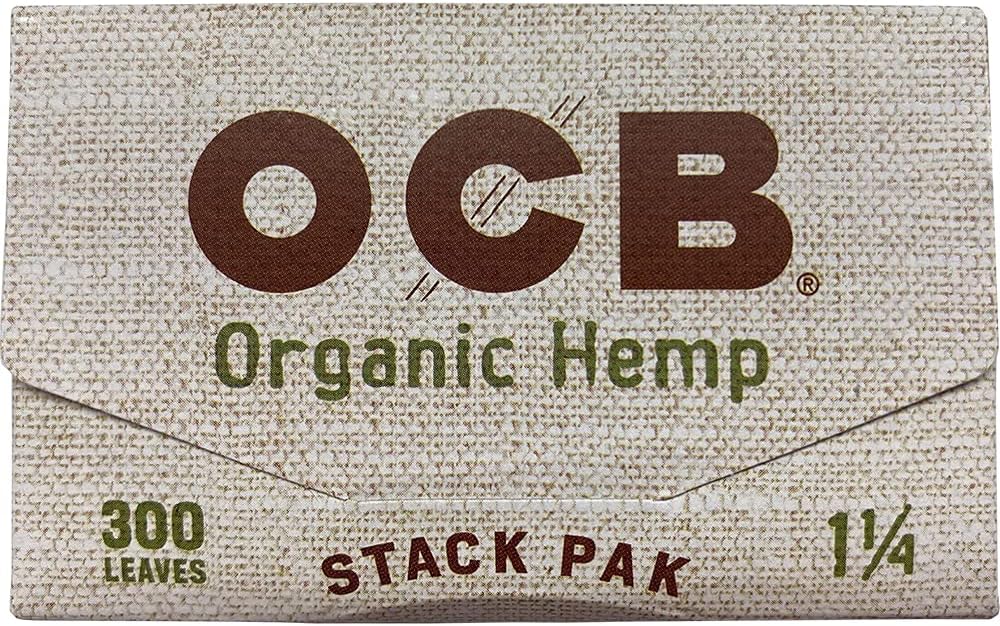 OCB Organic 300's Cigarette Rolling Papers ~ 1 1/4 Stack Pak ~ 3 Pack ~ Includes American Rolling Club Tube image 2