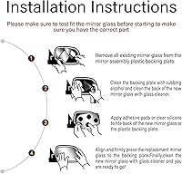 Vista 7 de Espejo lateral de repuesto para Volvo V70 2007-2010 XC70 2007-2010 XC90 2007-2014 lado derecho del pasajero derecho derecho con adhesivos