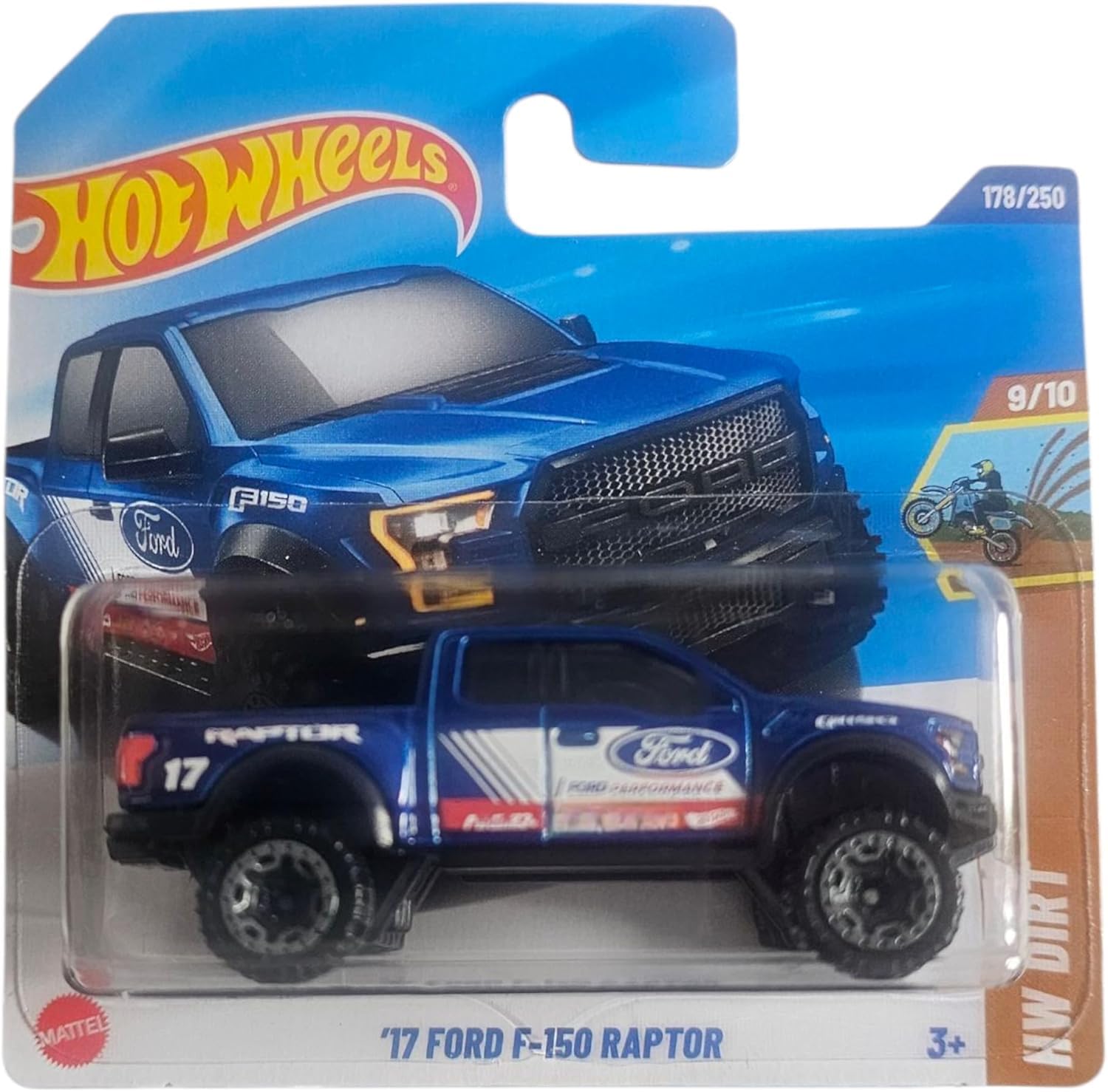 Hot Wheels '17 Ford F-150 Raptor, Die-Cast Model Car, Blue