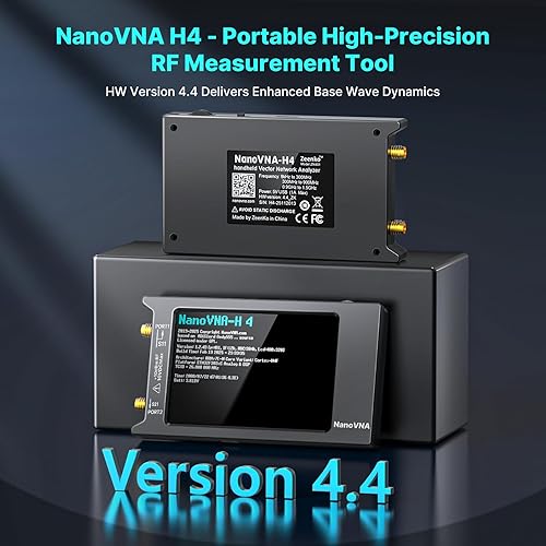 Miniatura 2 de AURSINC Analizador de Red Vectorial NanoVNA-H4 Actualizado, Última V4.4 9KHz-1.5GHz HF VHF UHF, Pantalla Táctil de 4 Pulgadas, Analizador de Antena