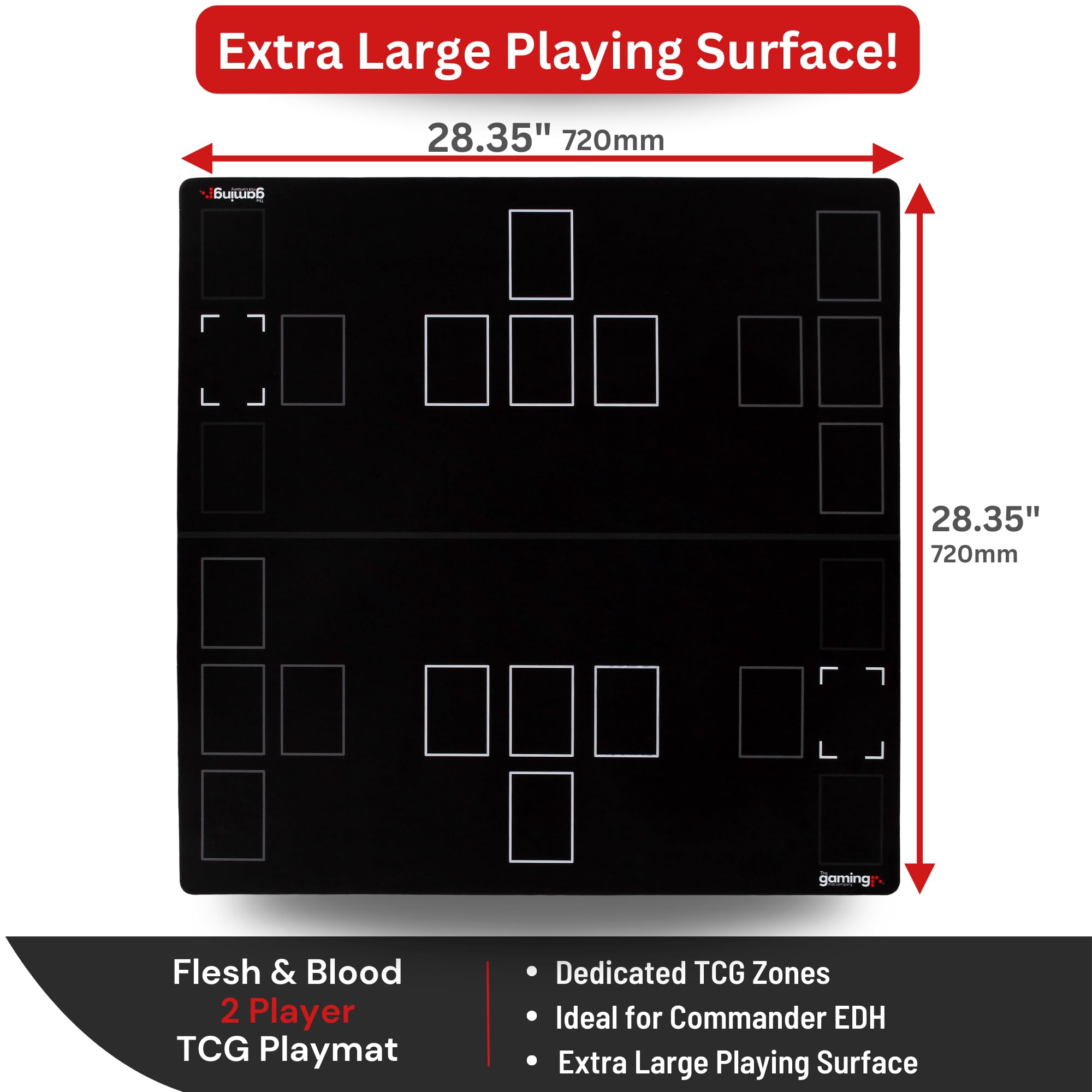 GMC Deluxe Flesh and Blood Stadium Mat - 2 Player Compatible TCG Board Playmat - Card Game Playmat for Beginner & Advanced Players - Waterproof Card Gaming Mat