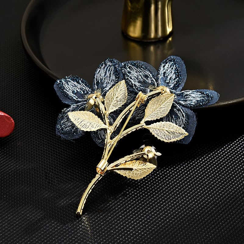 Image of Flower Brooch Pin Gold-Plated Enamel Brooch Lapel Pins Flower Jewelry for Women