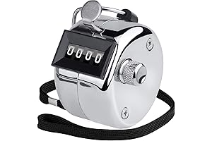 KTRIO Metal Handheld Tally Counters for Precise Four-Digit Number Tracking