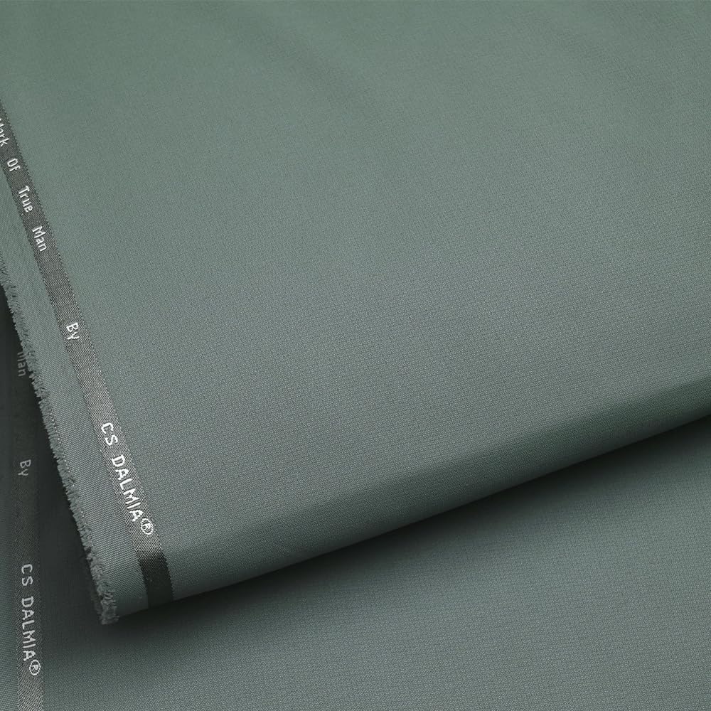 CS DALMIA Unstitched Trouser Fabric for Men’s 1.25 Meter Length | Sage Green (Elegance Lycra) Comfortable, Stylish & Durable 2