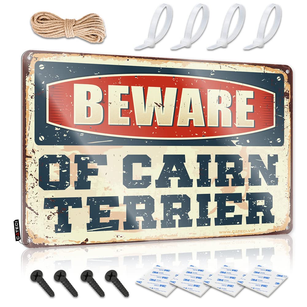 Mwfkkaddb One Color Cool Signs For Bedroom Beware Of Cairn Terrier Sign Retro Tin Signs Cave Man Bar(30X40cm)