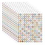 1680 Pcs 10 Sheets Morandi Color Alphabet Letter Stickers, 0.5in Vinyl Self-Adhesive Number Alphabet Stickers for Arts Crafts, Decals for Sign, Notebook, Collage Album, Scrapbooking Journal Notebook
