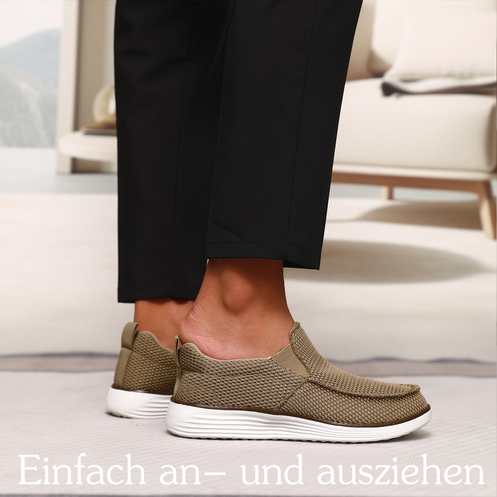 Herren Loafer Slip On Sneakers Slipper Schuhe Laufschuhe Mokassins Turnschuhe Sportschuhe Bequeme und Atmungsaktive Tennisschuhe