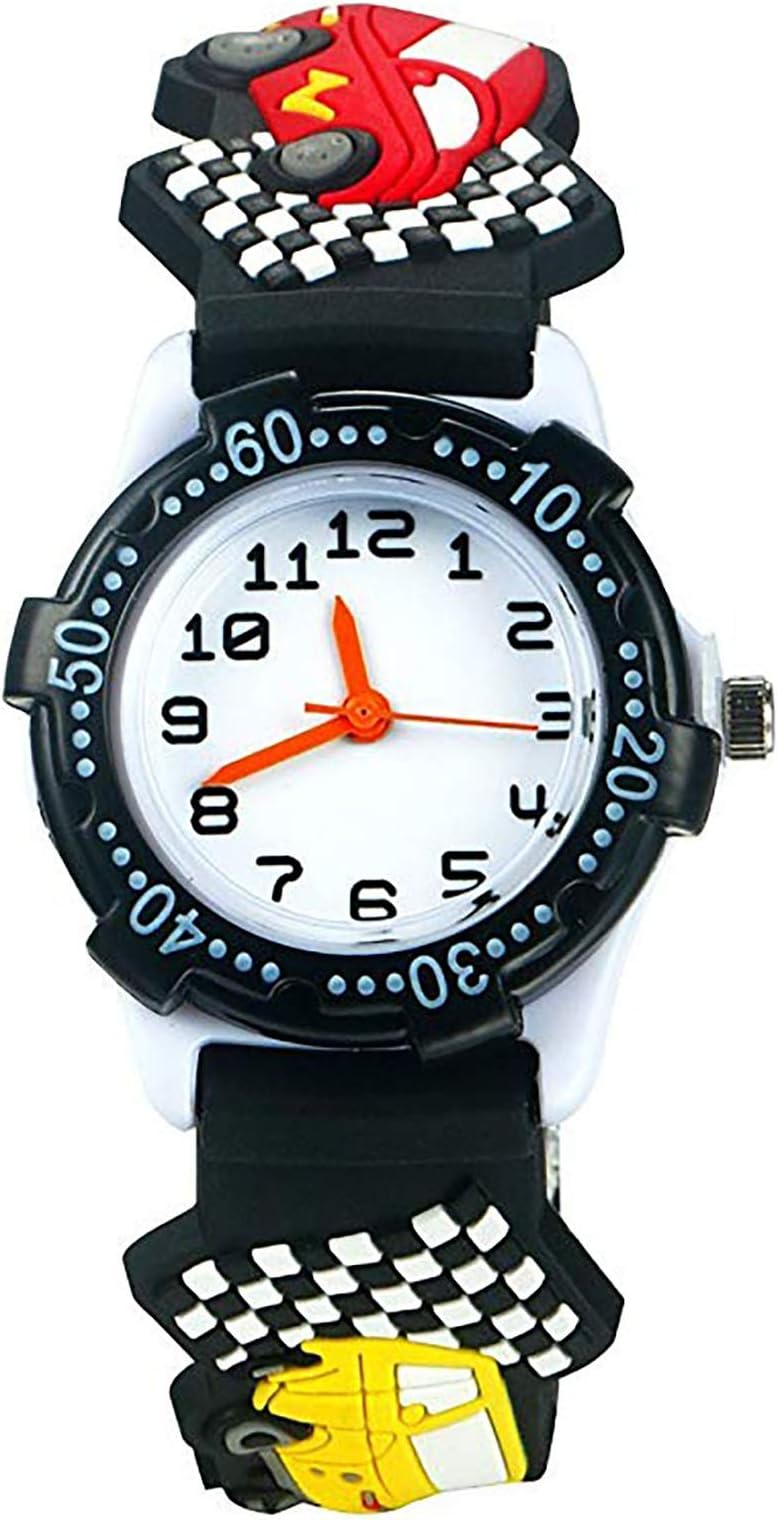 AnlooToddler Kids Boys Girls Fabric Analog Watches Quartz Wrist Watch Waterproof Learning Time Wristwatches for Children