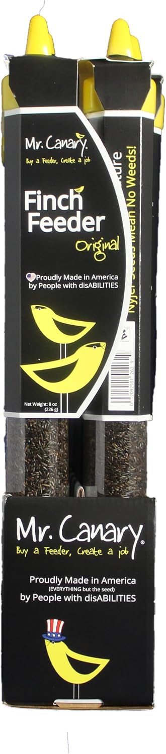 Mr. Canary 12ct, 8oz Original Nyjer Finch Tube Feeders
