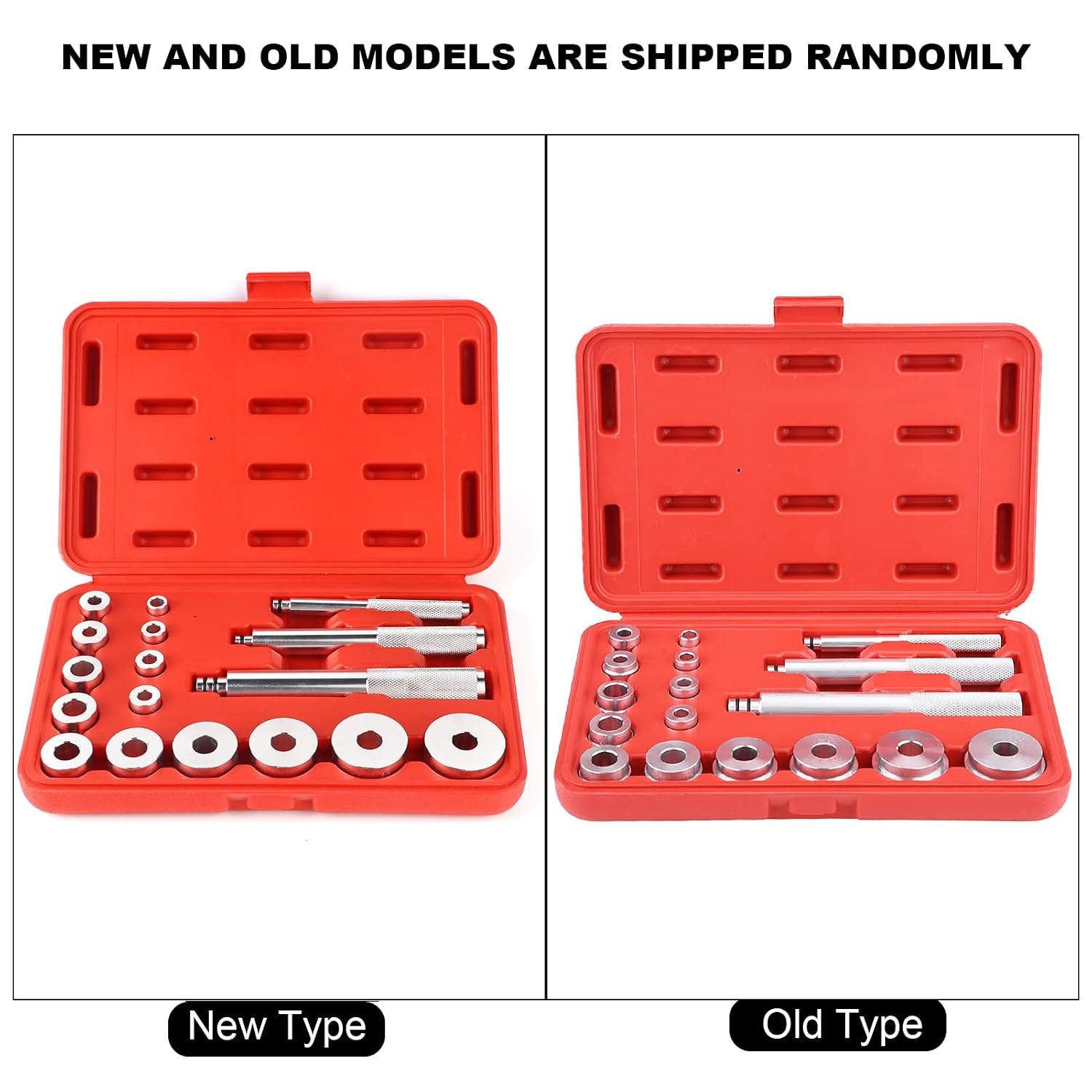 17Pcs Aluminium Wheel Bearing Race & Seal Bush Driver Set Car Garage Tool Kit with Red Case