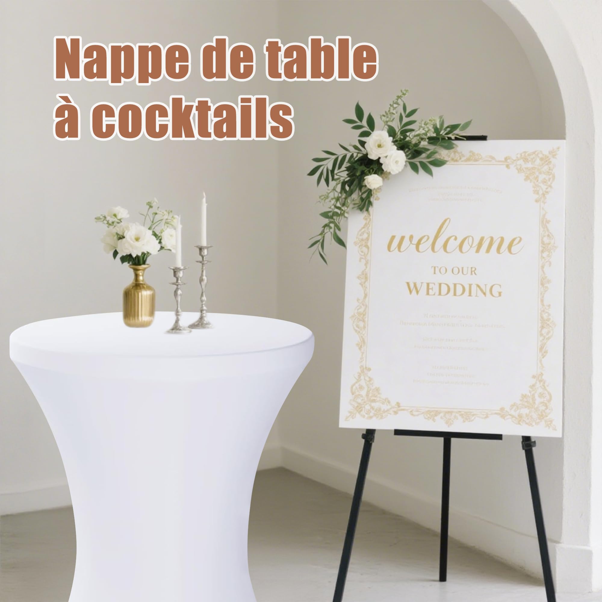 SUKAIKEQA Tovaglie elastiche stretch • Vari colori/dimensioni • Design moderno e minimalista • Facili da installare • Perfette per bar, tavoli rotondi, matrimoni, feste • Atmosfera elegante