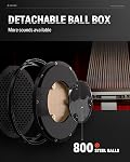 Donner Drum Practice Pad 12 Inches, Quiet Practice Drum Pad Built-in Detachable Ball Box with Drum Sticks - Black