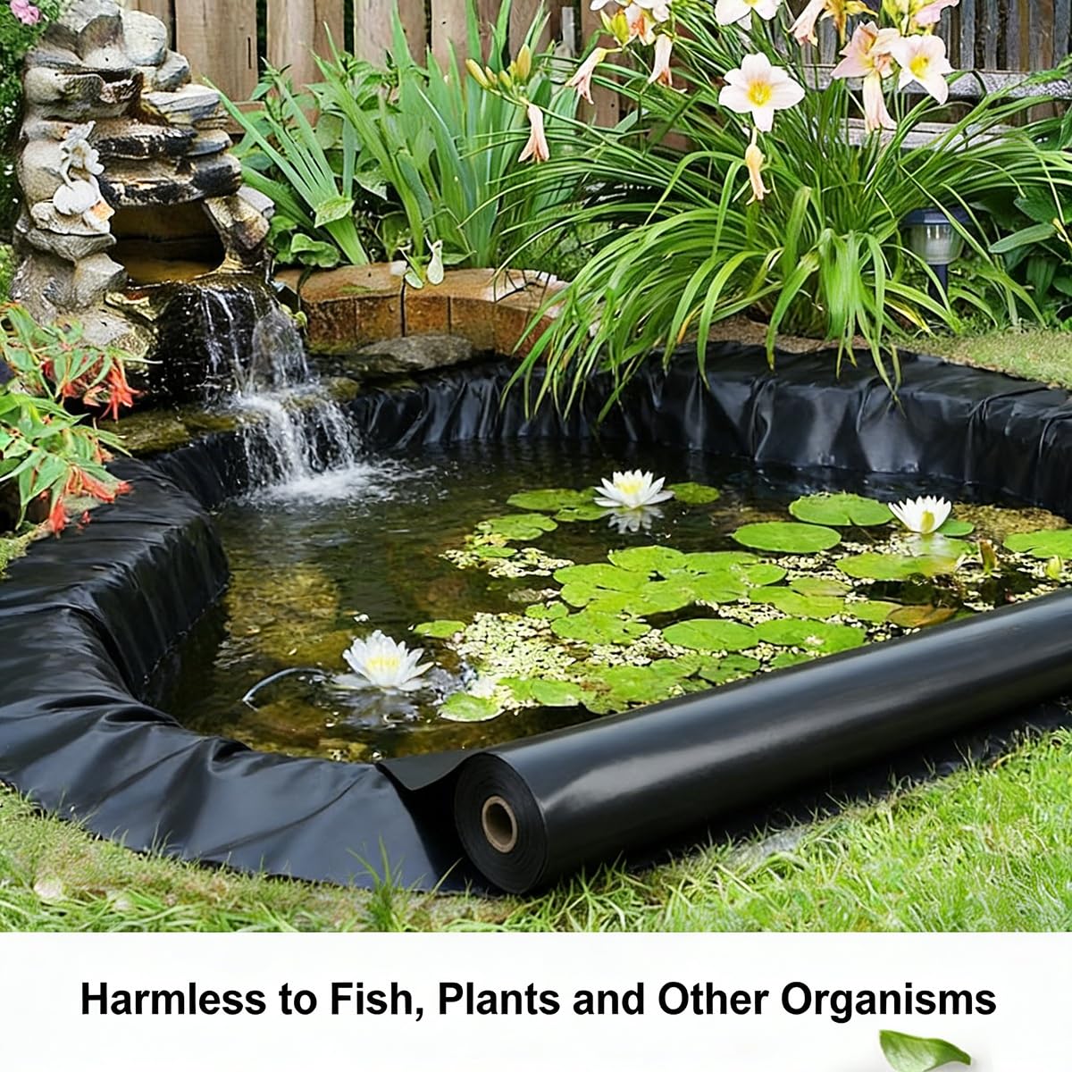 HDPE Teichfolie 0,15 mm Stärke, Fisch und Pflanzenfreundlich Teichplane