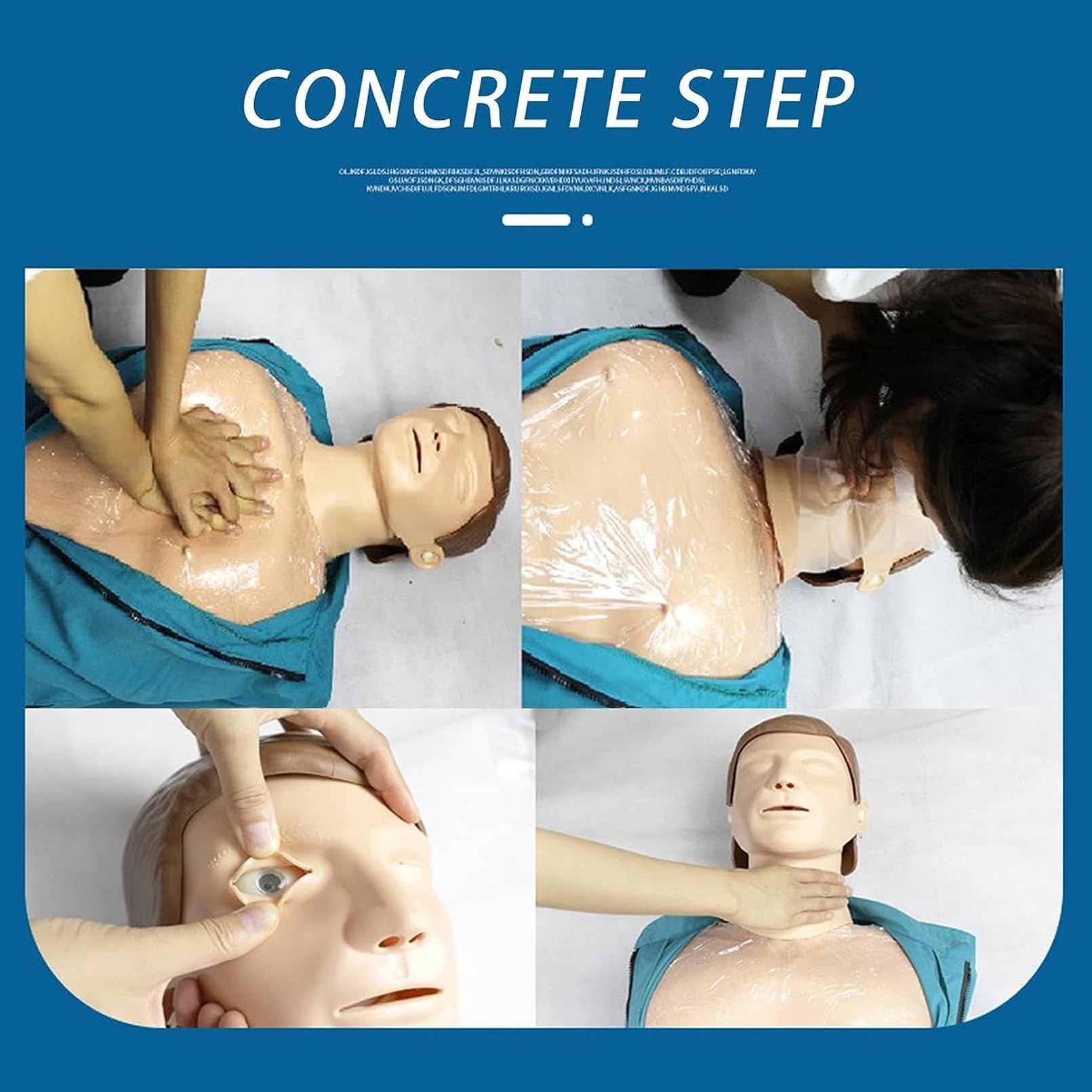 Kit de entrenamiento de RCP, maniquí de cuerpo completo para médicos, enfermería, primeros auxilios, práctica de rescate, maniquí profesional para entrenamiento sanitario y respuesta a emergencias