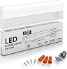 Hardwired LED Under Cabinet Lighting - Dimmable, CRI>90, 2700K Warm White, Wide Body, Long Lasting Metal Base with Frost Lens 8 Watt, 12 Inch
