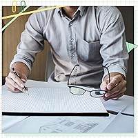 Vista 7 de 2 blocs de papel de ingeniería grandes de 22 x 17 pulgadas, bloc de papel cuadriculado de 4 x 4 pulgadas para dibujos de planos, papel de dibujo