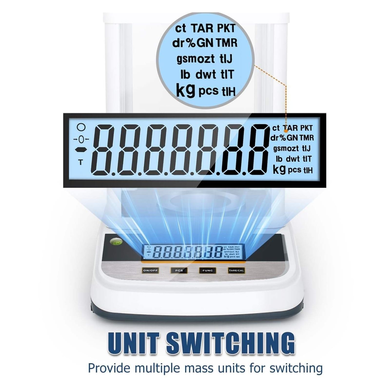 Analytische Waage, Labor-Digitalwaage, elektronische Waage, Auflösung 0,001 g, Präzisionswaage, Bereich 300/500 g Schnelle Reaktion(TF5003 (500g 1mg))
