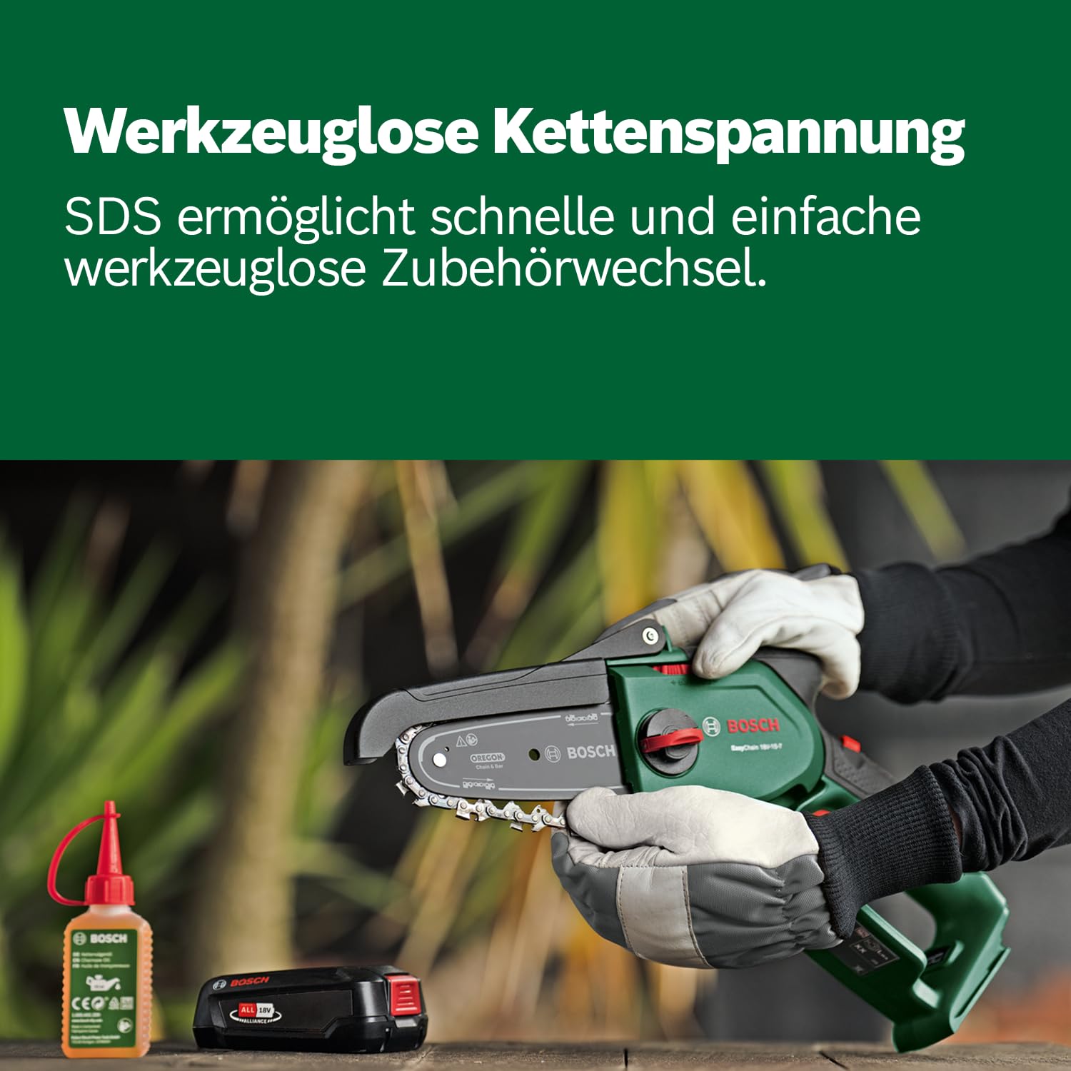 Bosch EasyChain 18V-15-7 Mini Kettensäge 18V System 6,95 m/s