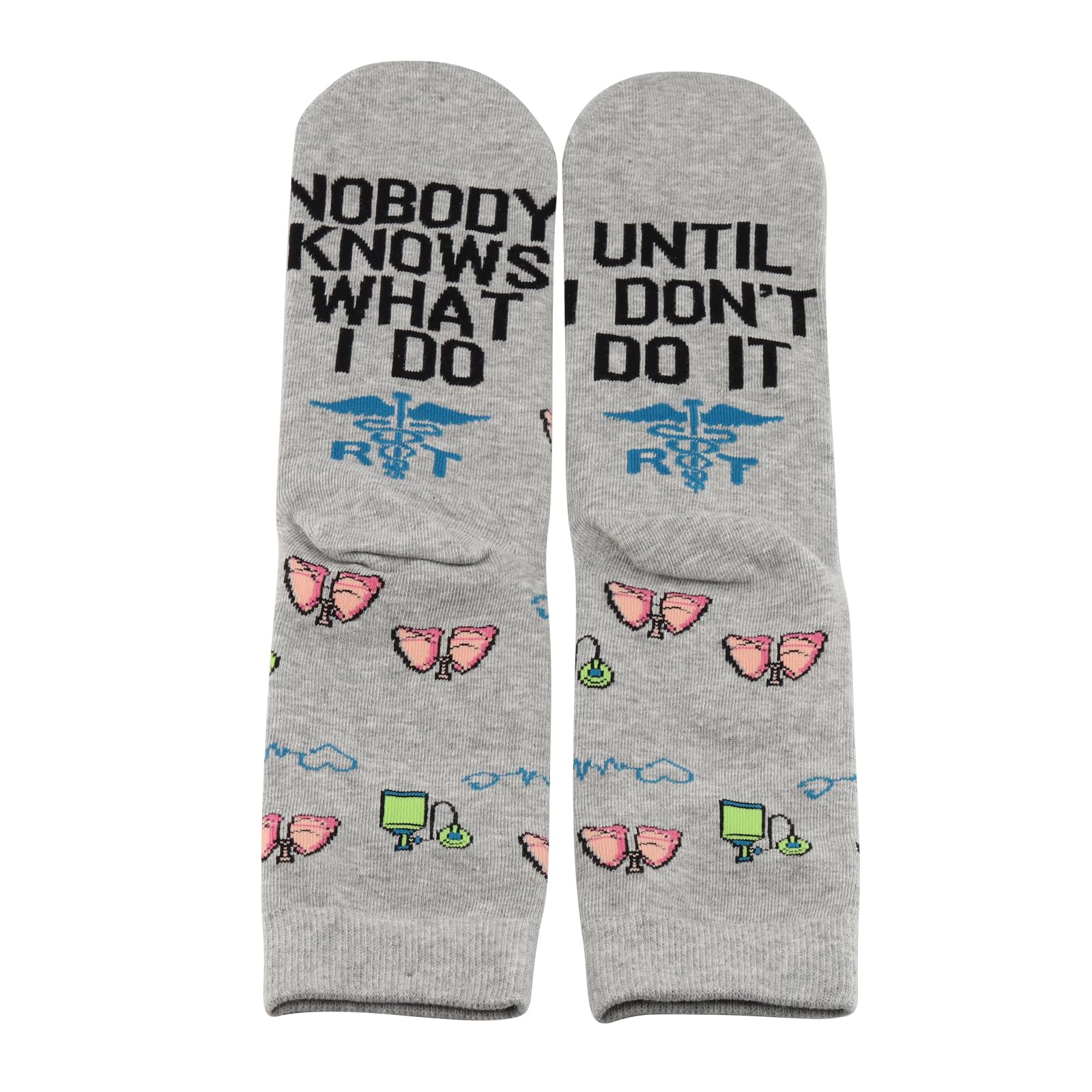 PXTIDY 1 Pair Lung Therapist Socks - Respiratory Therapy Socks for Pulmonology, RT Graduation or Nurse Gift