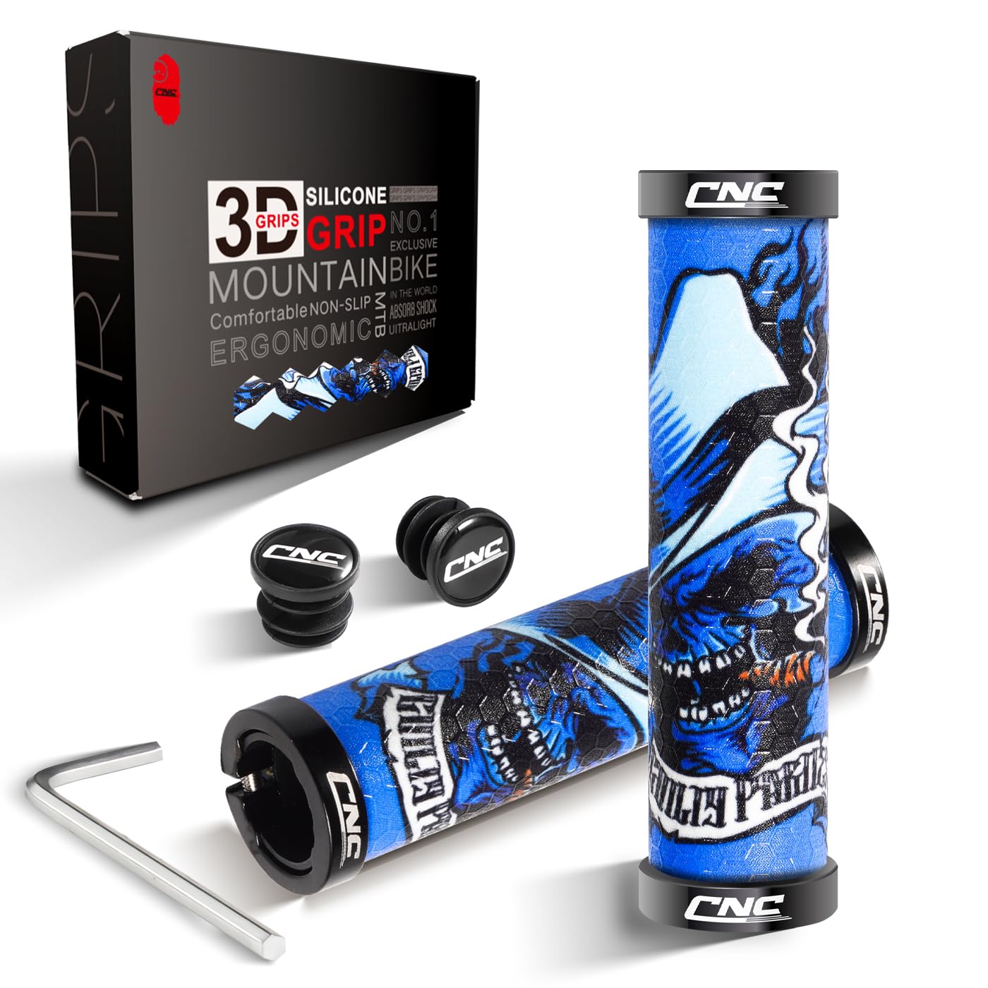 CNCLOL Mountain Bike Grips,MTB Handlebar Grips In Silicone,Bike Handle grips For BMX/Bicycle/Child/Childrens/Kids Cycle Bike grips