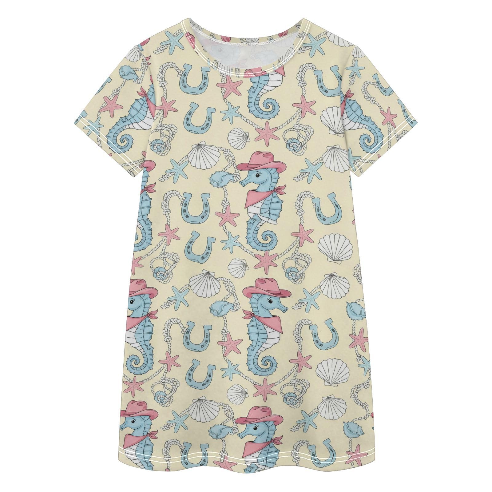 Girls Summer Dress Cotton Short Sleeve Toddler Girl Princess Dresses Kids Casual Daily We…