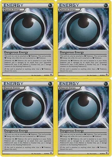 Energía peligrosa - 8298 - Origen antiguo - Juego de tarjetas de energía especial Pokemon - Lote de 4 tarjetas (juego)