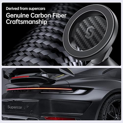 Vista 3 de SYNCWIRE MagSafe - Soporte magnético para teléfono con rotación flexible para salpicadero, imanes fuertes, compatible universal, iPhone, Samsung