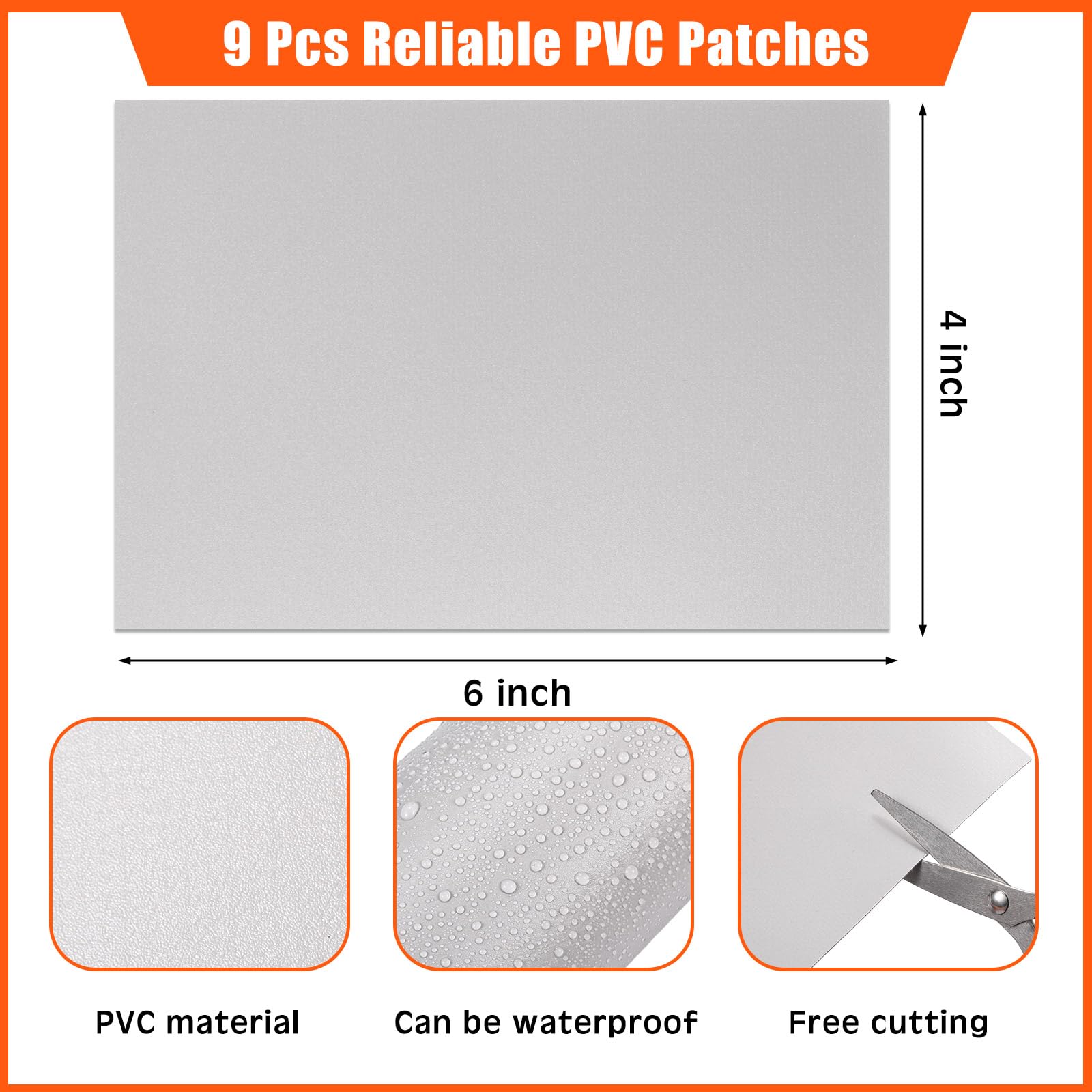 Gejoy Inflatable Boat Repair Kit Include 9 PVC Patch, 6 TPU Repair Patch, 1 Maintenance Barrel, 1 Valve Wrench, 1 Brush and 5 Pcs 3g Glue, Rubber Boat Repair Patches Set for Inflatable Kayak