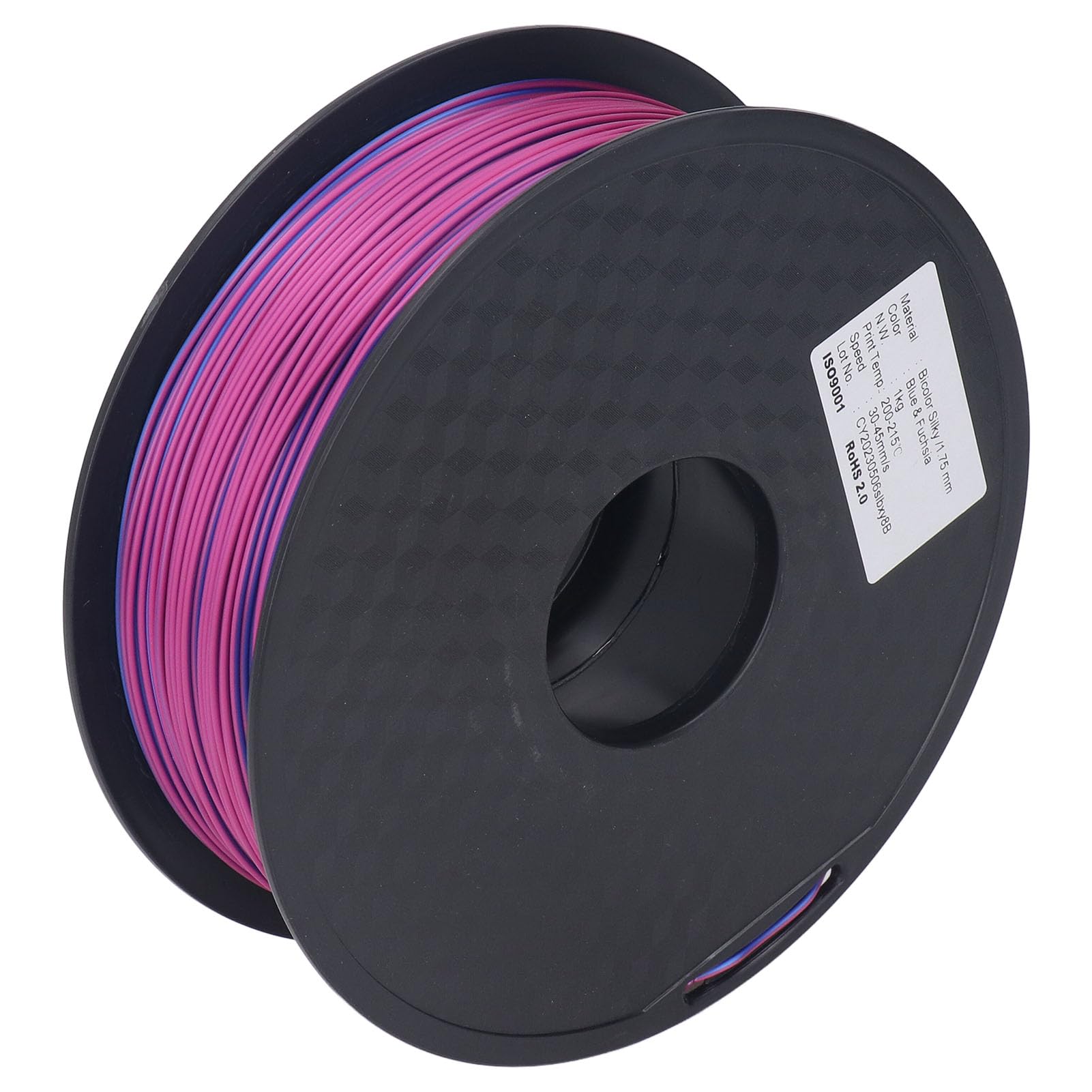 Zweifarbiges PLA-3D-Drucker-Filament, Farbwechsel von Blau zu Rot, Seidenfinish, kein Verziehen, glatte Extrusion, kompatibel mit den meisten 3D-Druckern