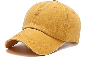 Yellow Hat: Classic Baseball Cap for Golf or Other Activities