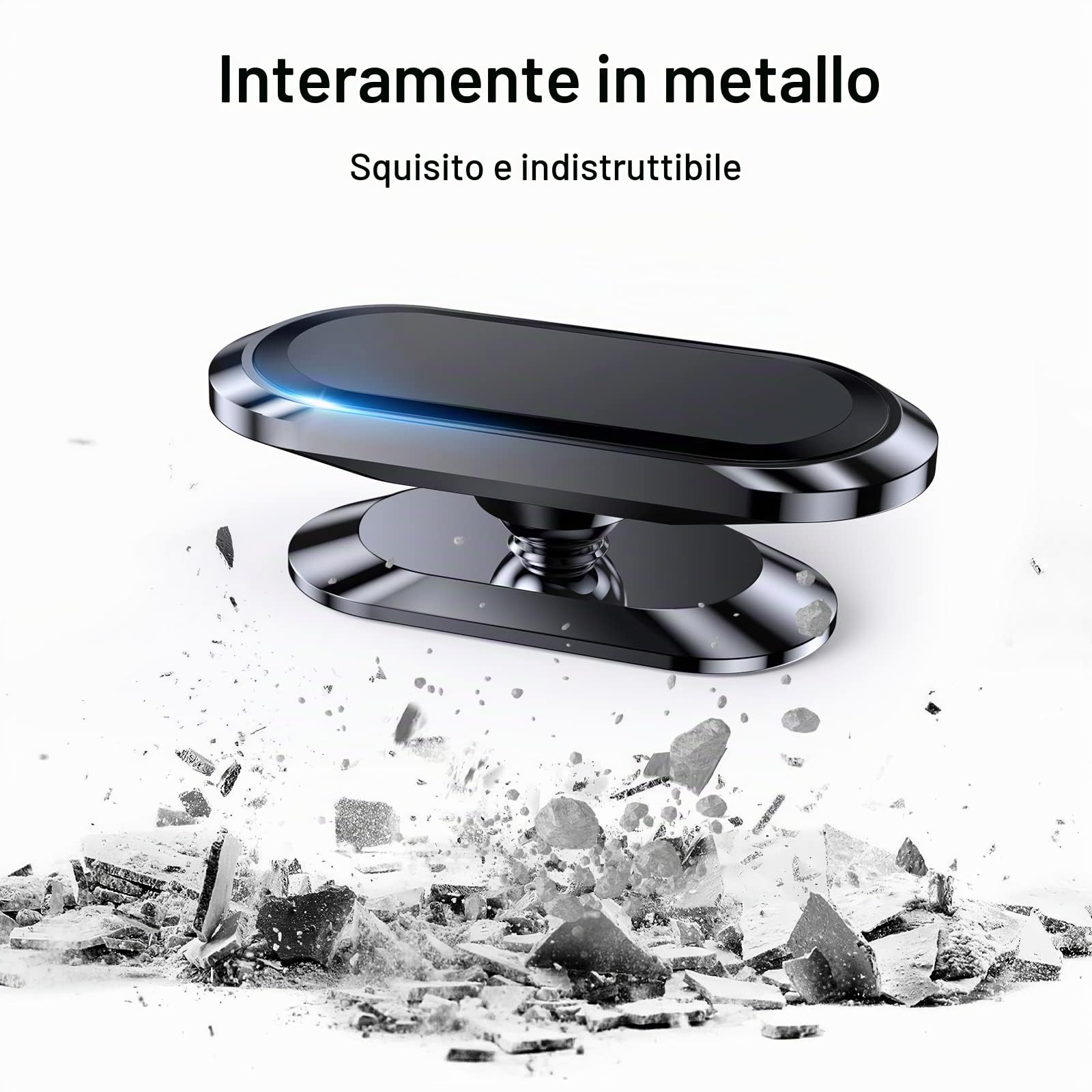 Coolpow Supporto Cellulare Auto Magnetico 2 Pezzi 360° Rotazione Universale Porta Telefono Compatibile con iPhone/Samsung/Huawei Smartphones