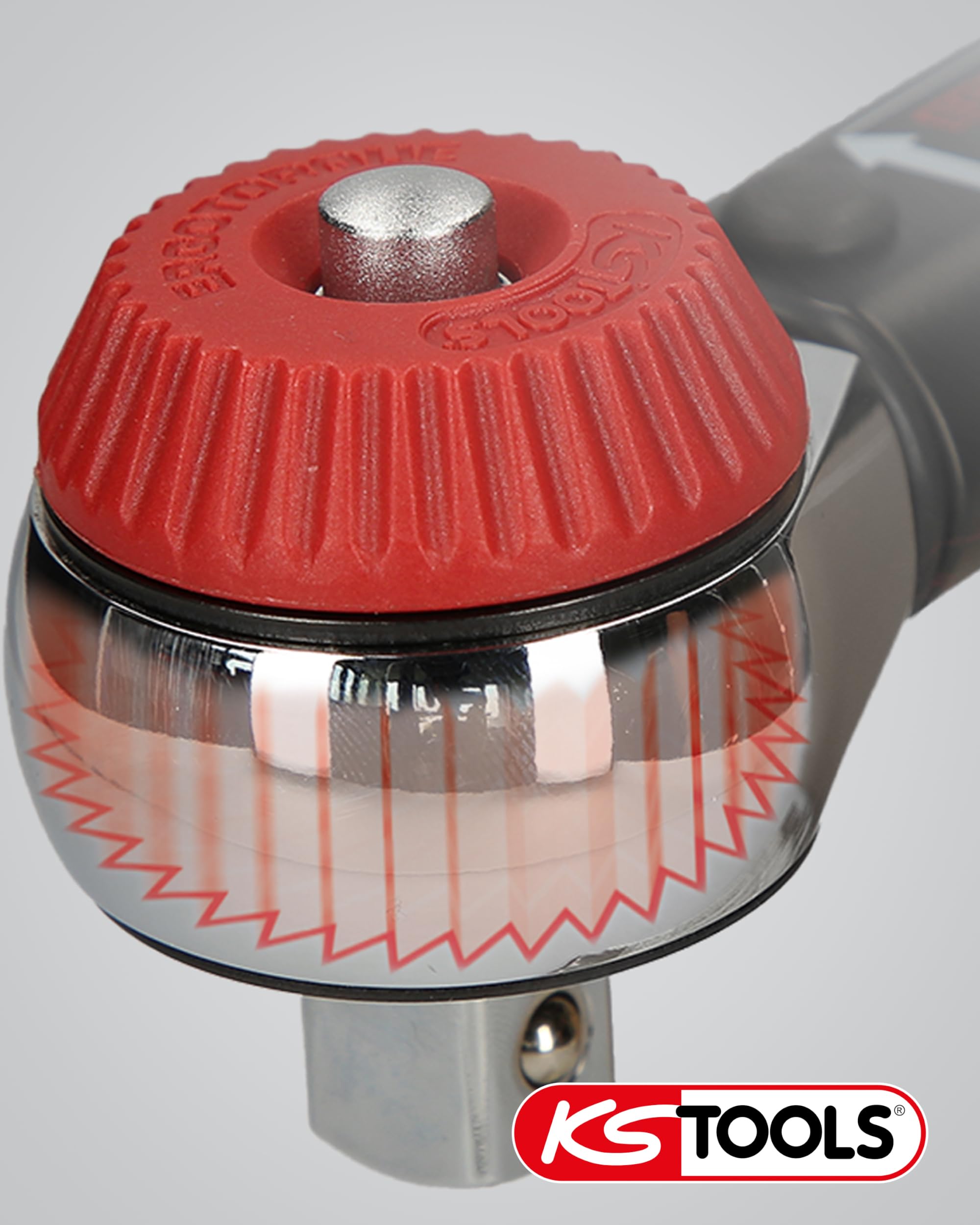 KS Tools Ratschen Drehmomentschlüssel 3/4" Drehknopf ERGOTORQUEprecision 516.1490 I 110-550 Nm I Mit Doppelskala in Nm und lbf•ft I Präzisions Schraubenschlüssel