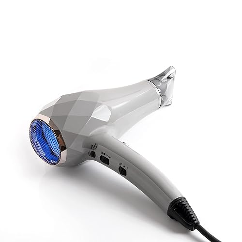 Miniatura 2 de InStyler Turbo - Secador de pelo iónico ligero, gris, secador de pelo de cerámica de secado rápido para un cabello suave y saludable, motor de CC