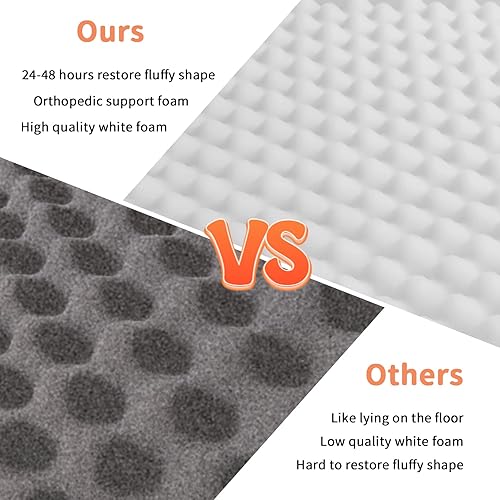 Miniatura 3 de Sivomens Cama para perro, cama lavable para perros grandes, sofá ortopédico de espuma de 7 pulgadas de grosor con funda extraíble y parte inferior