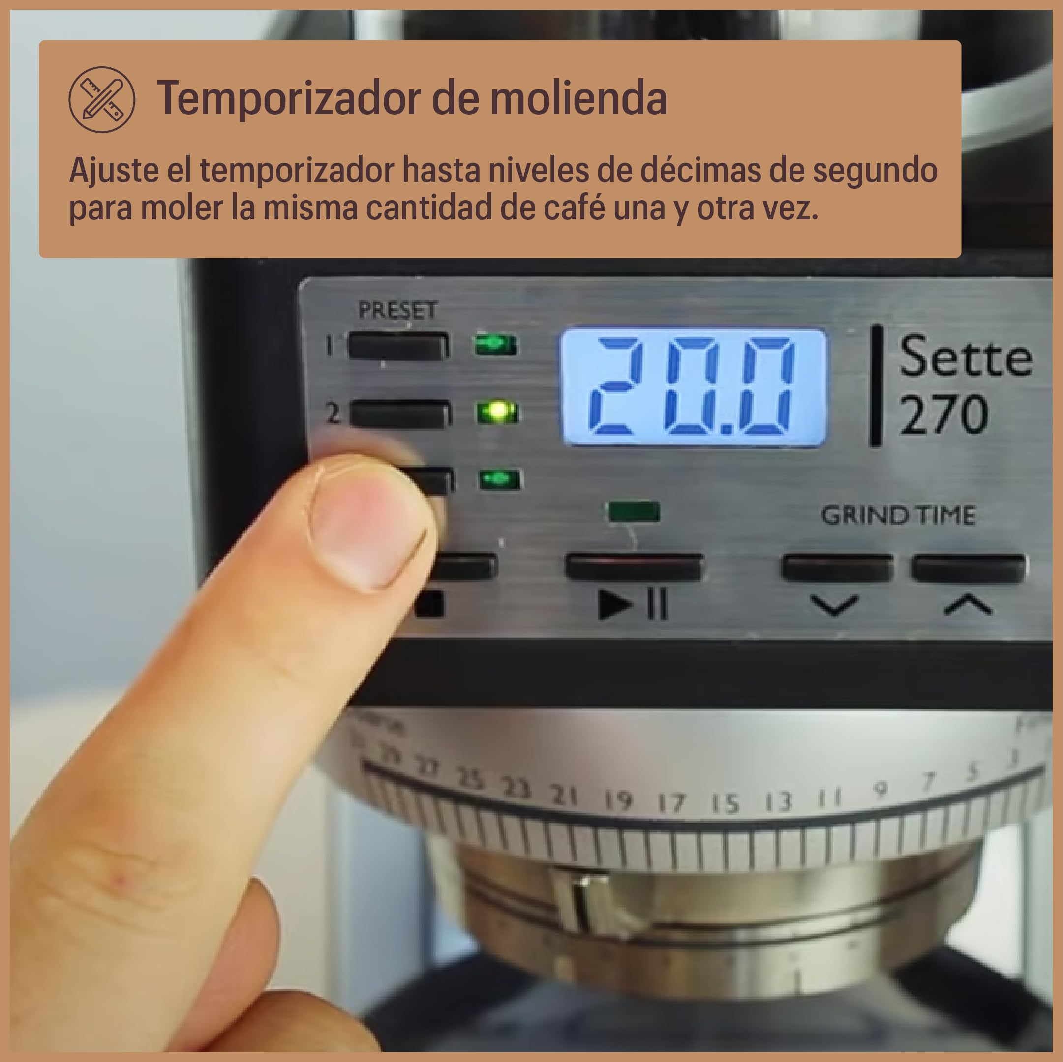 Baratza - Sette 270 230V Molinillo Eléctrico de Café en Grano, Negro