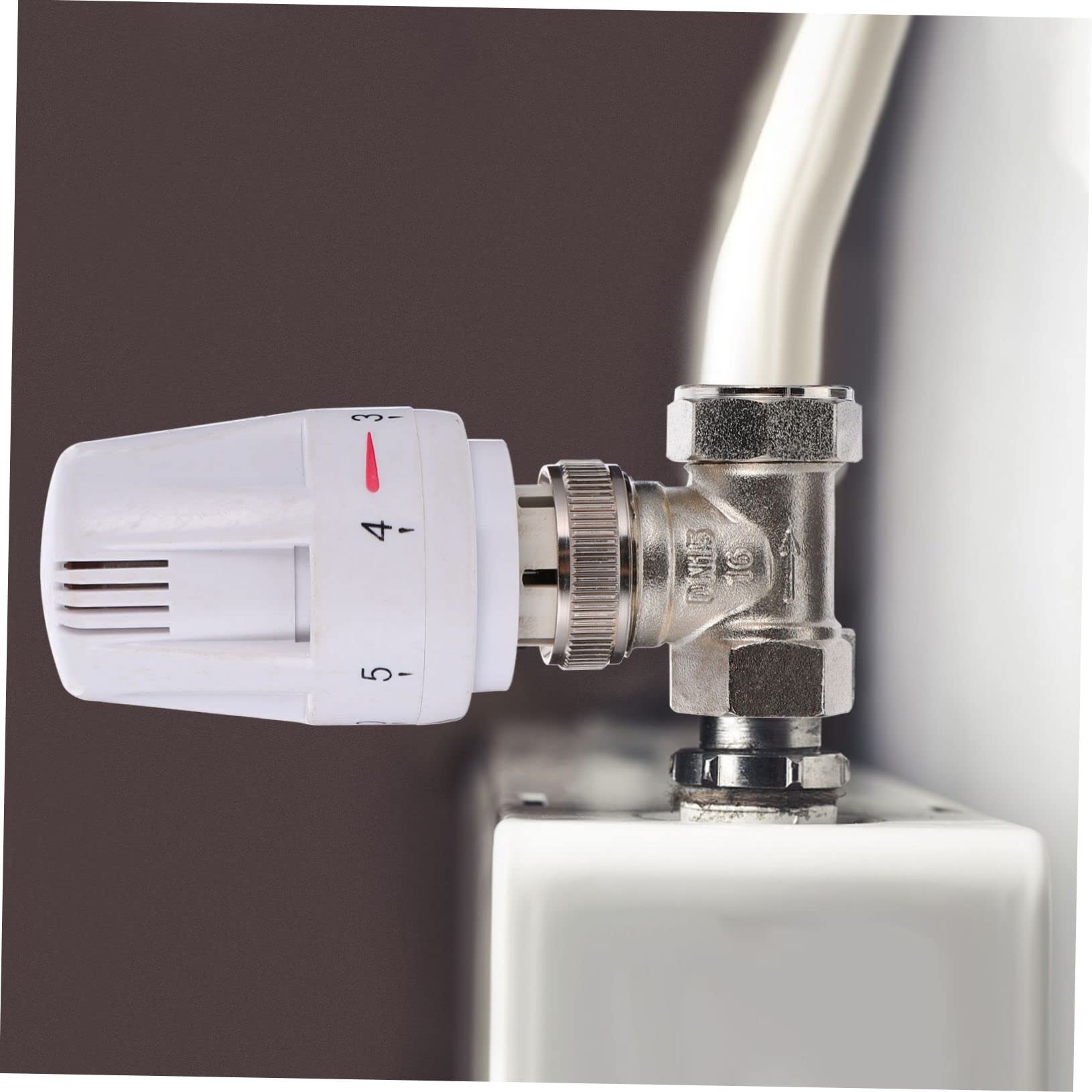 Valvola Termostatica per Radiatore in Ottone a 2 Vie | Controllo Indipendente della Temperatura, Regolazione Automatica, Design Creativo per Impianti di Riscaldamento