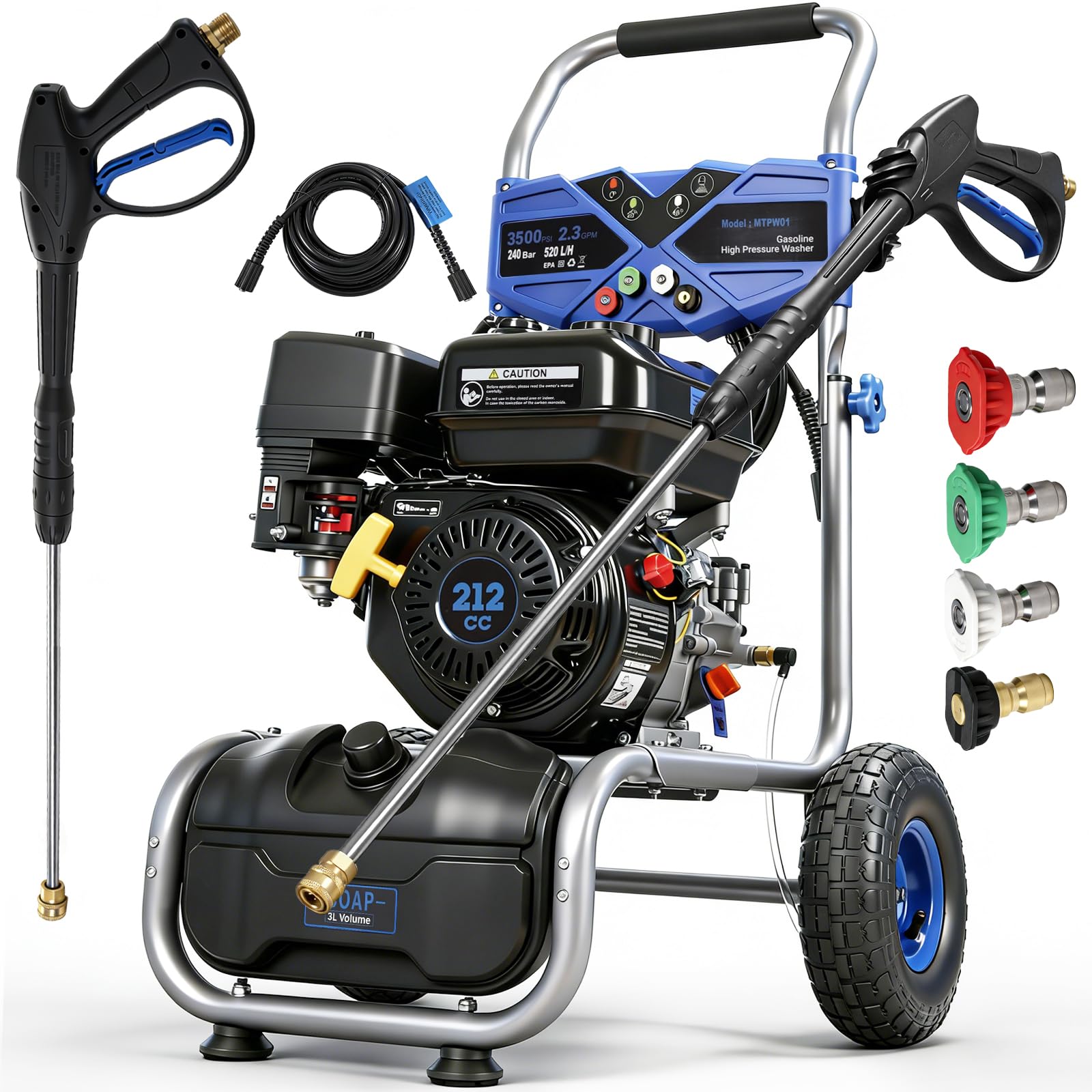 aaculpet 3500 PSI Gas Pressure Washer