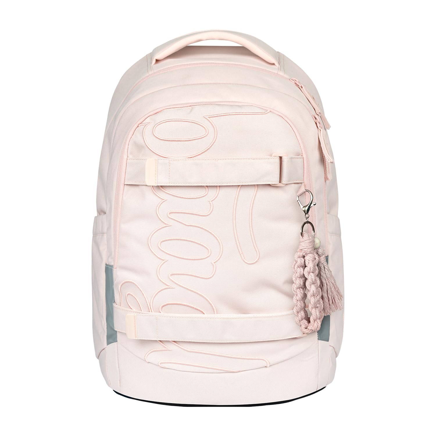 Baagl Schulrucksack Set Jungen Mädchen Teenager 3 Teilig, Skateboard Rucksack Skate MAX, Schultasche ab 3. Klasse, Grundschule Ranzen mit Brustgurt, Ergonomischer Schulranzen, 30 l (Creamy)