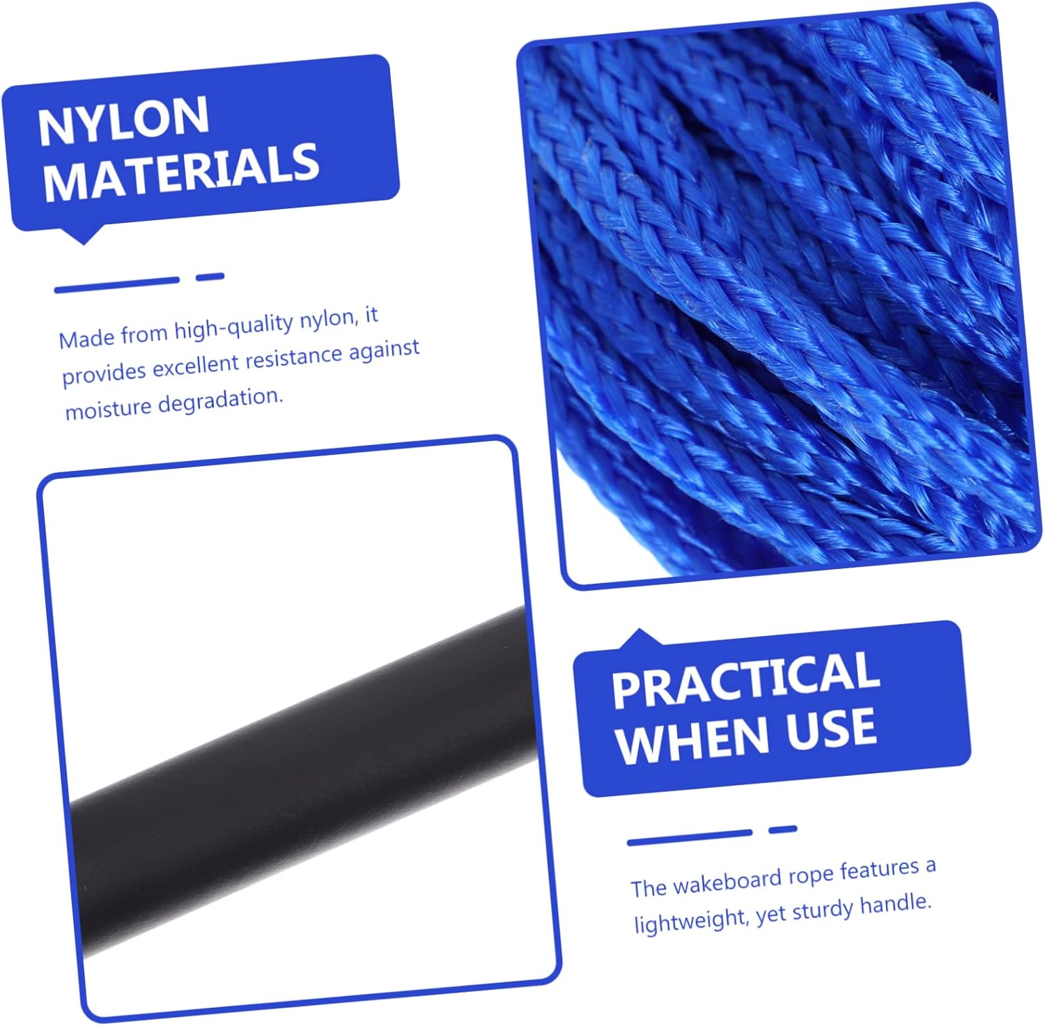 Water Ski Rope Strong Grip Handle for Kneeboarding and Towing Tubes Comfortable Design for Easy Handling and Secure Water Activities