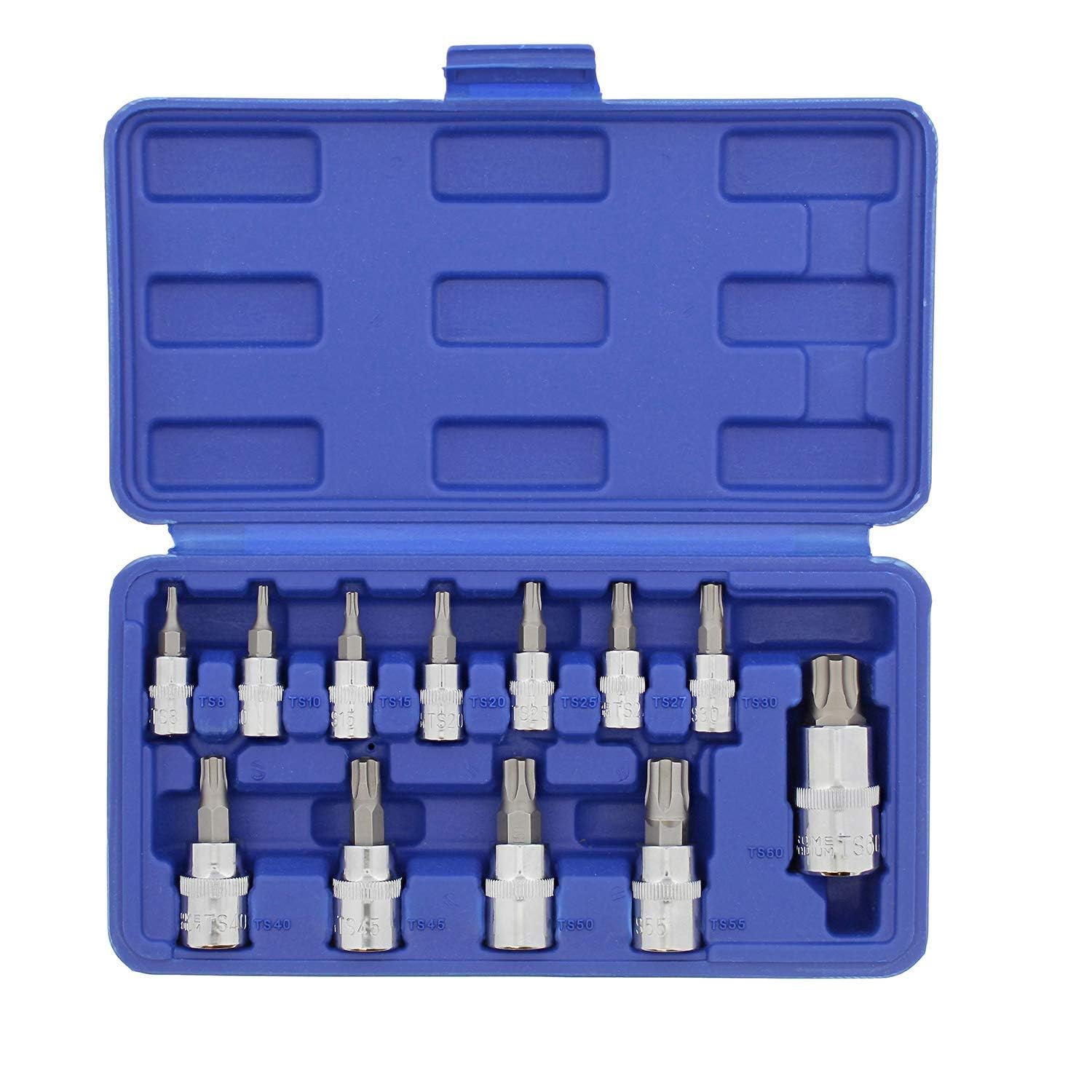 ABN Set di chiavi a bussola Torx Plus, set di punte a stella, 12 pezzi