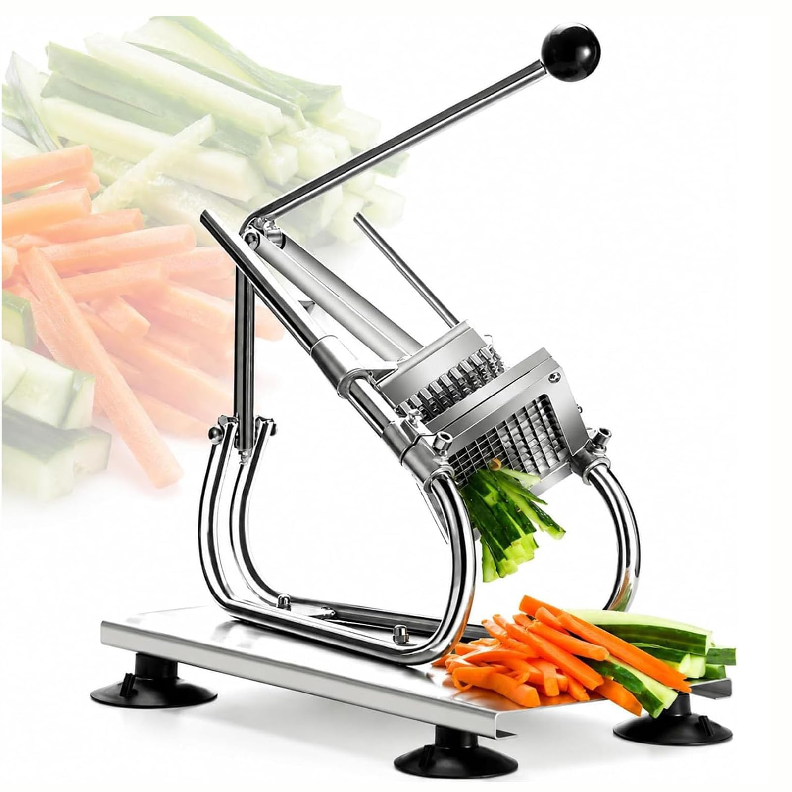 Coupe-bâtonnets De Concombre, Trancheuse Manuelle En Acier Inoxydable, Avec Lames De 0,8/1/1,2 Cm, Pour Couper Les Concombres, Pommes De Terre Et Radis En Bâtonnets, Pour La Préparation Salades